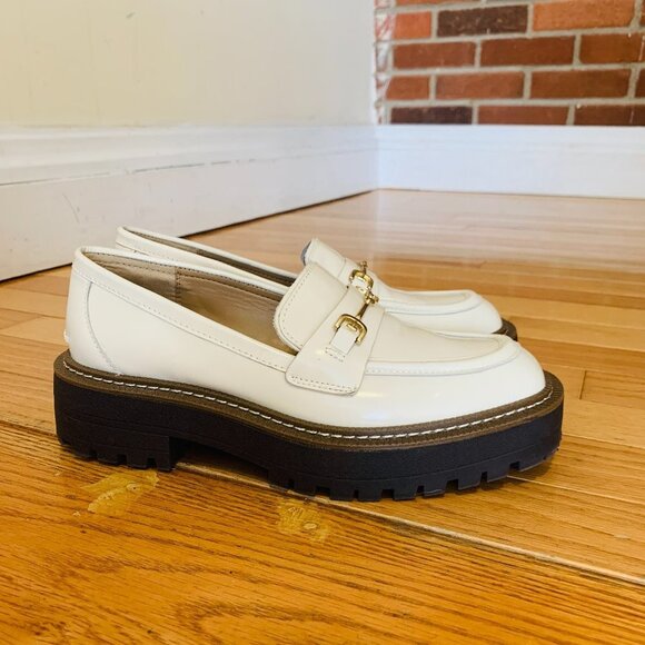Sam Edelman Modern Ivory Laurs Lug Sole Loafer Size 6.5 - Picture 1 of 16
